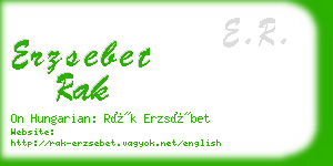 erzsebet rak business card